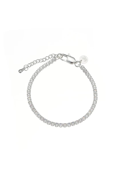 Leslii Armband Stainless Kristall versilbert in Silber/Weiß Begrenzte Freigabe
