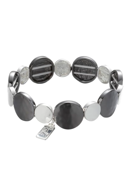 Leslii Armband Round Look in Silber Schwarz JETZT KAUFEN