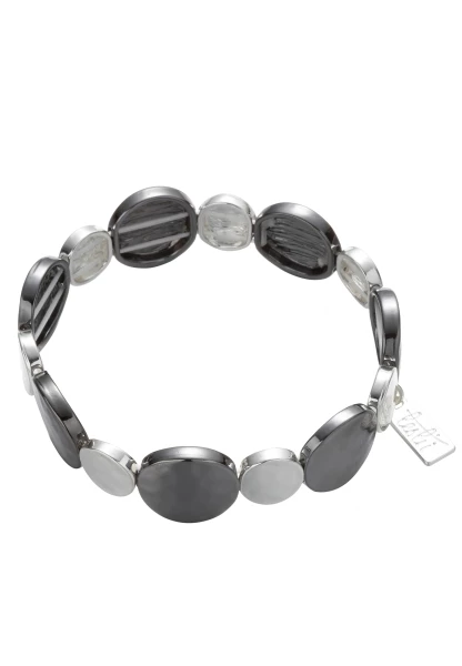 Leslii Armband Round Look in Silber Schwarz JETZT KAUFEN