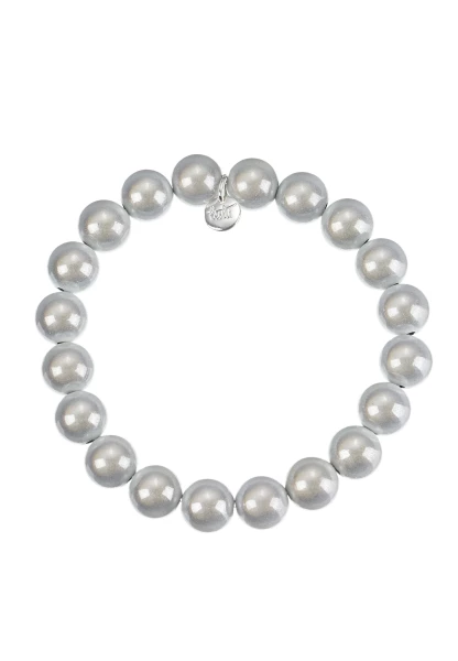 Leslii Reflective Pearl Perlen-Armband Magic 3D-Effekt Ø 14mm in Weiß Letzter Tag