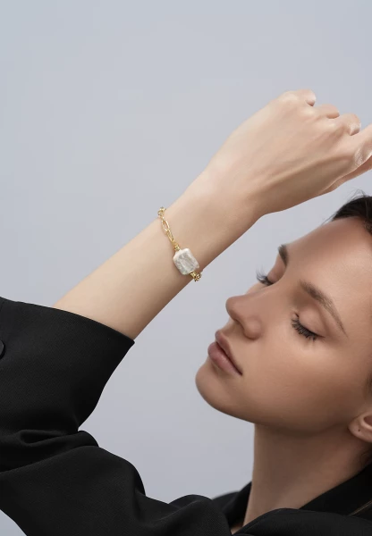 Leslii Armband Glieder Perle in Gold Zeitbegrenzte Promotion