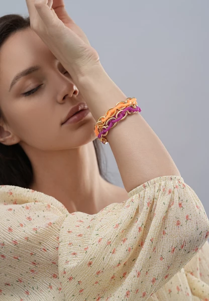 Leslii Stretch Glieder Armband Lila Sonderangebot der Fabrik