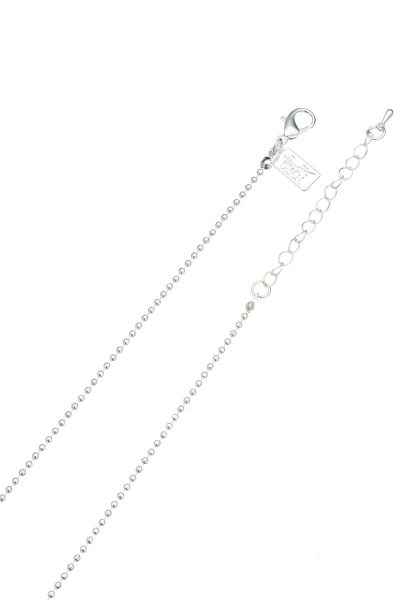 Leslii Lange Halskette Ringe Silber Weiß Auslauf