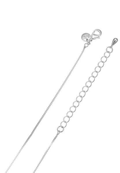 Leslii Lange Halskette Ringe Silber Weiß Günstiger Verkauf