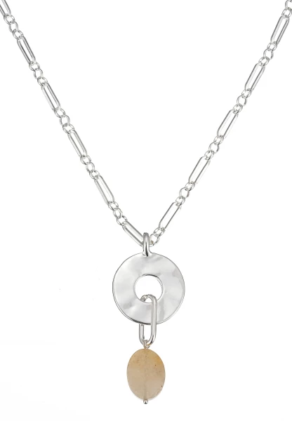Leslii Lange Halskette Stone Silber Braun Black Friday