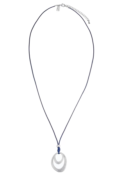 Leslii Lange Halskette Matt Oval in Blau Cyber Monday