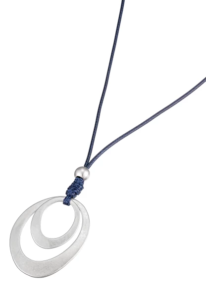 Leslii Lange Halskette Matt Oval in Blau Cyber Monday