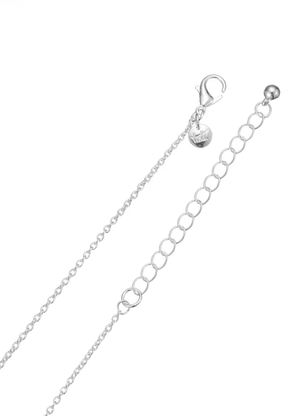 Leslii Lange Halskette Kugelring in Silber Weihnachtsangebot