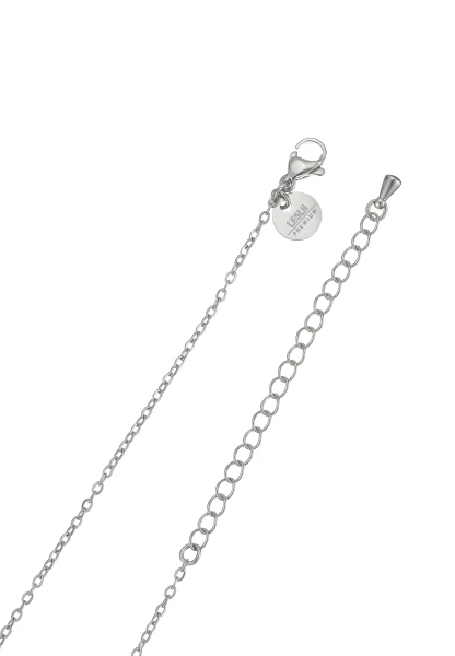 Leslii Lange Kette Oval Stein Edelstahl Silber Muttertagsangebot