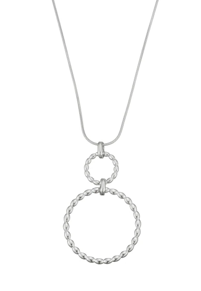 Leslii Lange Kette Ringe Edelstahl Silber Vatertagsangebot