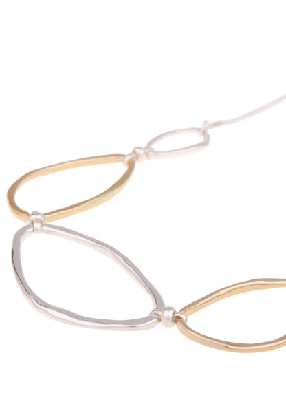 Leslii Kurze Halskette Bicolor Collier Silber Gold Lagerräumung