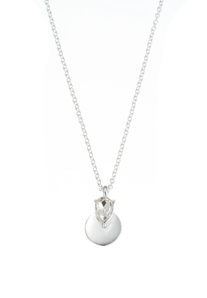 Leslii Kurze Kette Glasstein Anhänger Silber Zeitlich begrenztes Angebot