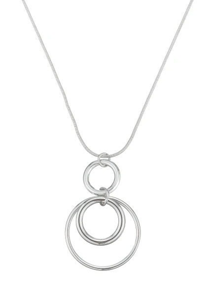 Leslii Lange Kette Ringe Edelstahl Silber Tägliche Deals
