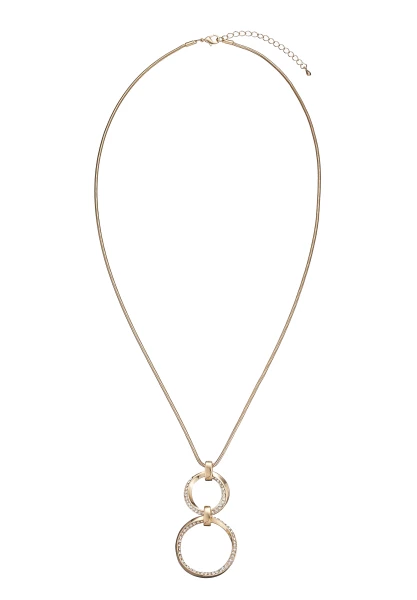 Leslii Lange Kette Glitzer Ringe Gold Sonderangebote