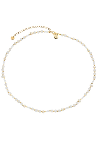 Leslii kurze Halskette Stainless Pearls in Weiß Neueste Stile