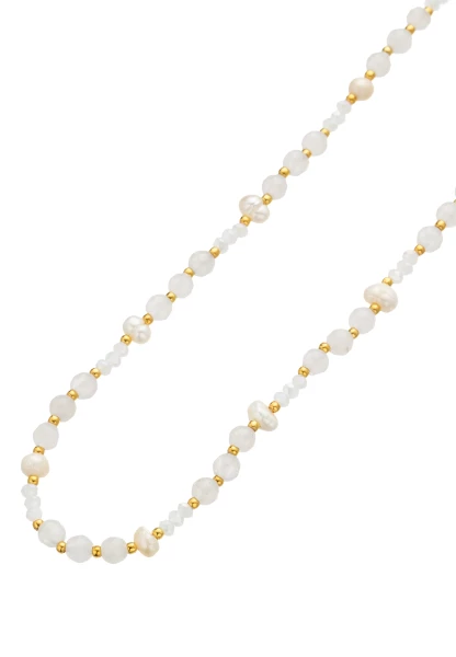 Leslii kurze Halskette Stainless Pearls in Weiß Neueste Stile