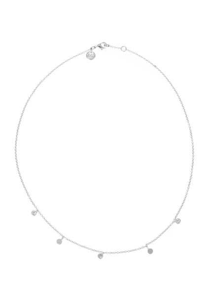 Leslii kurze Kette Recycled Kristall versilbert Bis zu 50% Rabatt