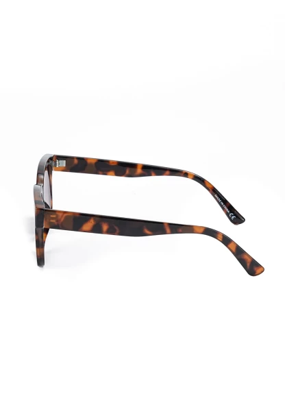 Leslii Sonnenbrille Damen Horn-Look braune Designerbrille Sunglasses Kunststoff Braun Nur noch ein Tag übrig