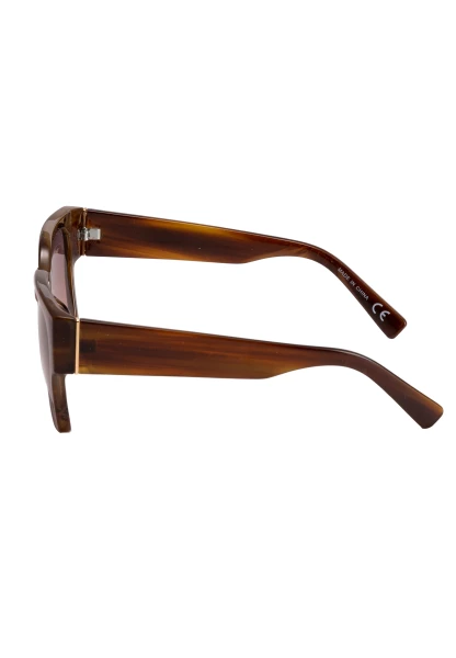 Leslii Sonnenbrille Retro Look Damen Sunglasses Designerbrille in Braun Riesige Rabatte