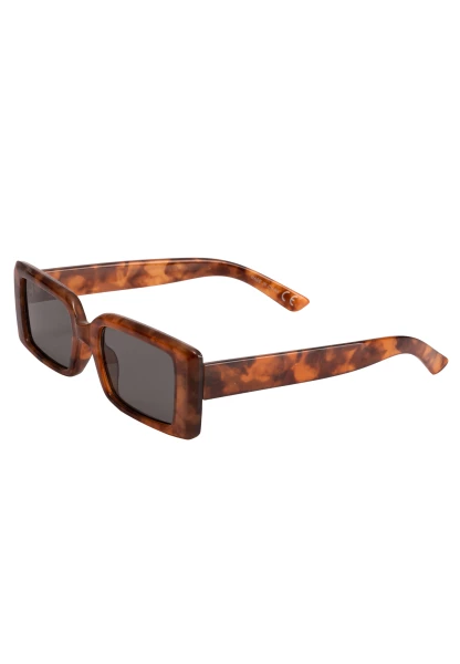 Leslii Sonnenbrille 90ies eckige Brille Damen Sunglasses Designerbrille in Braun Speichern exportieren