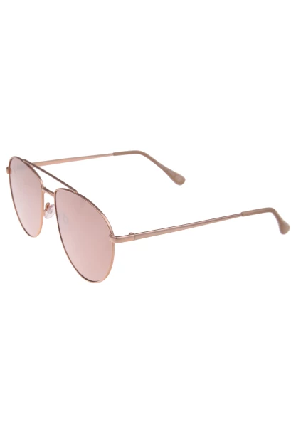 Leslii Sonnenbrille Damen Piloten-Brille Doppelsteg Designerbrille Sunglasses Metall Roségold zollfrei