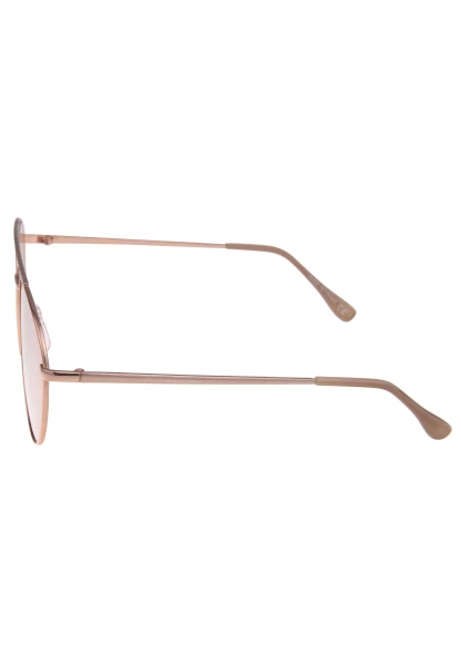 Leslii Sonnenbrille Damen Piloten-Brille Doppelsteg Designerbrille Sunglasses Metall Roségold zollfrei