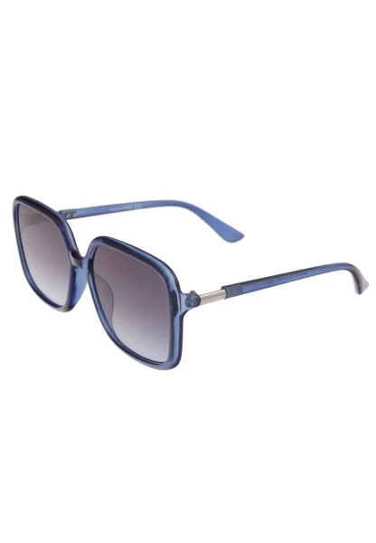 Leslii Sonnenbrille Damen Square eckig blaue Designerbrille Sunglasses Kunststoff Metall Blau 50% Rabatt für begrenzte Zeit