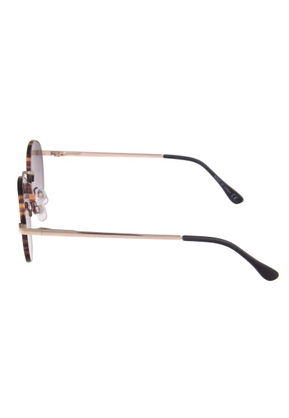 Leslii Sonnenbrille Damen schwarze Boho-Brille Muster Designerbrille Sunglasses Metall Gold Schwarz Online