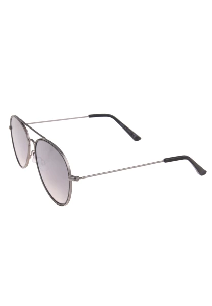 Leslii Sonnenbrille Damen Piloten-Brille Doppelsteg Designerbrille Sunglasses Metall Schwarz Silber Blitzverkäufe