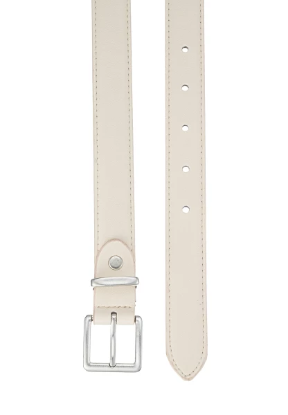 Leslii schmaler Gürtel Leder/PU | Weiß Muttertagsangebot
