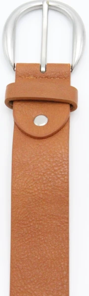 Leslii Damen-Gürtel Basic Uni einfarbig brauner Gürtel Breite 3,5cm Dornschließe Silber Cognac Bis zu 60% Rabatt