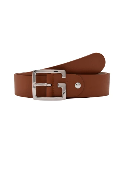 Leslii Premium Gürtel echter Leder-Gürtel brauner Gürtel Breite 4cm Kalbs-Nappaleder Narbung Cognac Sonderangebot der Fabrik