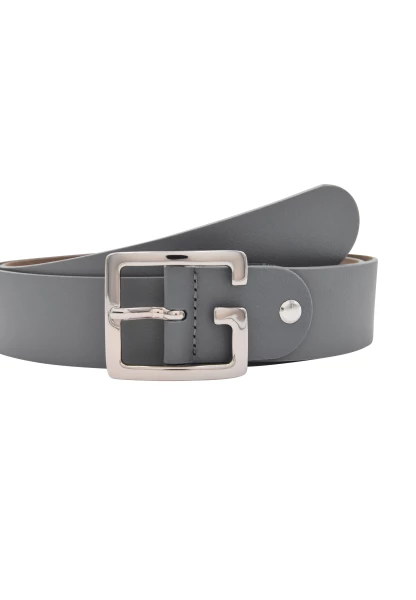 Leslii Premium Gürtel echter Leder-Gürtel grauer Gürtel Breite 4cm Kalbs-Nappaleder Narbung Grau Sil Bis zu 55% Rabatt