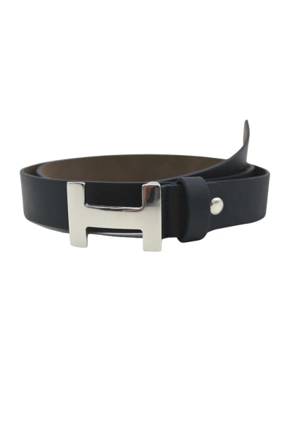 Leslii Premium Gürtel echter Leder-Gürtel blauer Gürtel Breite 3cm Kalbs-Nappaleder Narbung Navy 50% Rabatt mit kostenlosem Versand