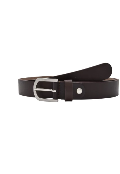 Leslii Premium Gürtel echter Leder-Gürtel brauner Gürtel Breite 3cmKalbs-Nappaleder Narbung Braun zollfrei