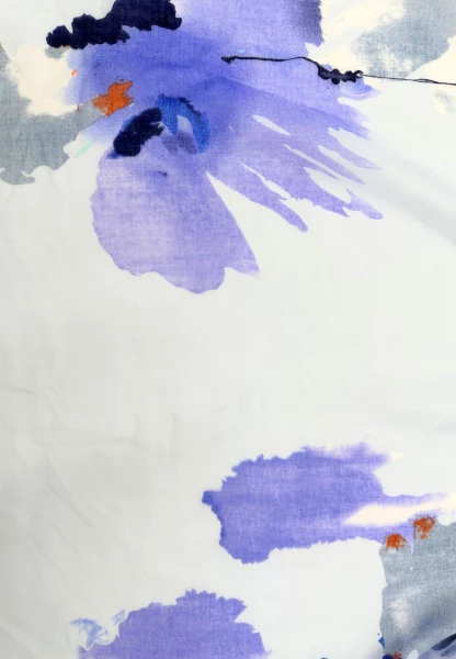 Leslii Schal Blumen Muster in Blau Schwarz Preisnachlass