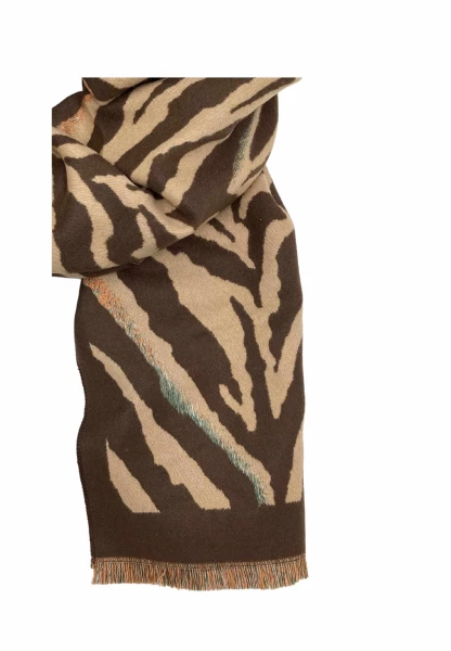 Leslii Schal mit Zebra-Muster Coffee Braun Valentinstagsangebot