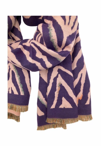 Leslii Schal mit Zebra-Muster Lila Lagerräumung