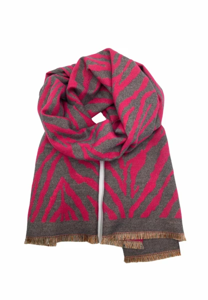 Leslii Schal mit Zebra-Muster Pink Heißer Verkauf