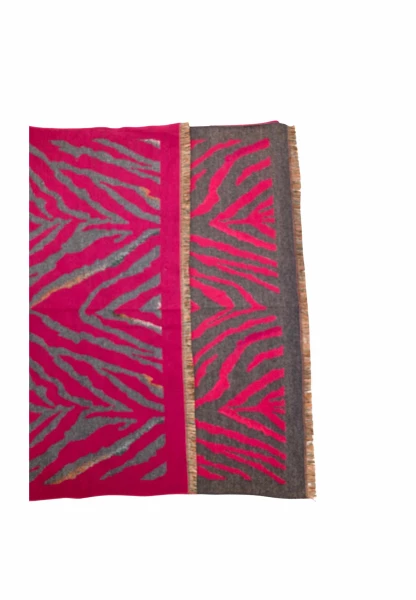 Leslii Schal mit Zebra-Muster Pink Heißer Verkauf
