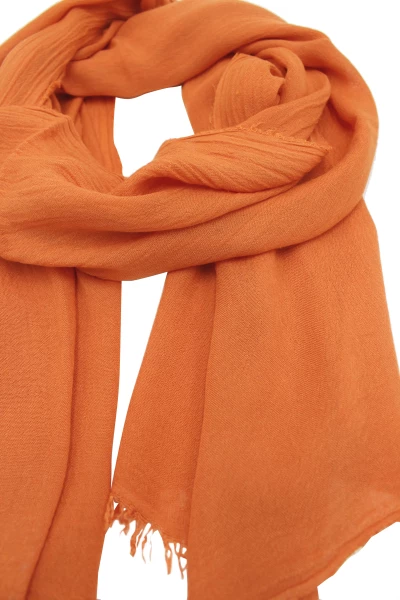 Leslii Schal Uni Viskose Bambus Natur-Schal einfarbig nachhaltig Bamboo Indoor Schal Korall-Orange Nur noch ein Tag übrig