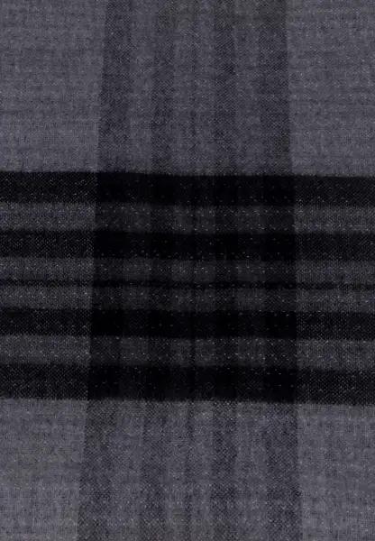 -50% SALE Leslii Schal Muster-Mix gemusterter Streifen-Muster Fransen-Schal kariert in Schwarz Rabatte dieses Monats