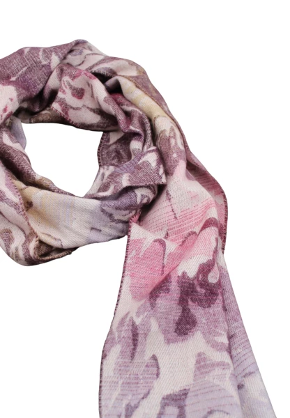 -50% SALE Leslii Schal Blumen-Muster Rosen gemusterter Fransen-Schal Muster-Schal in Pink Lila Verkauf