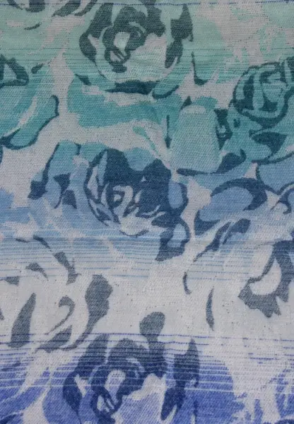 -50% SALE Leslii Schal Blumen-Muster Rosen gemusterter Fransen-Schal Muster-Schal in Blau Mint Hotsell