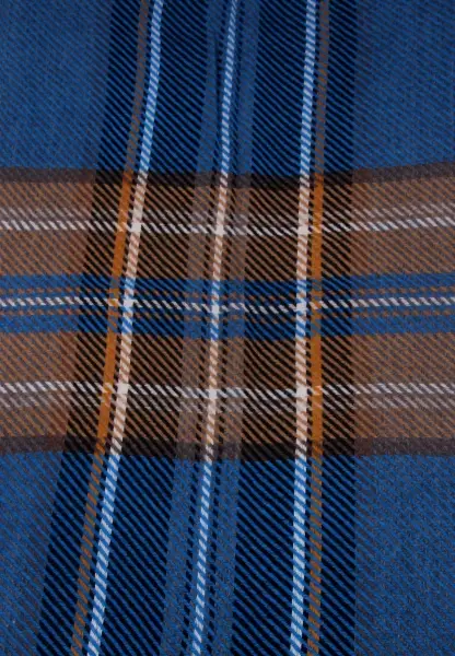 -50% SALE Leslii Schal Streifen-Muster blauer Schal Fransen-Schal gemustert in Blau Schwarz Blitzverkäufe