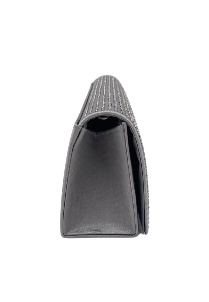 Leslii Clutch Handtasche Glitzer Steinchen in Grau Heißer Verkauf