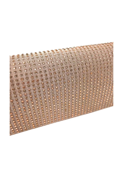Leslii Clutch Handtasche Glitzer Steinchen in Nude Top Angebot