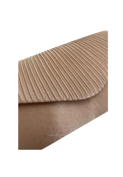 Leslii Clutch Handtasche Schimmer in Beige Exklusive Angebote