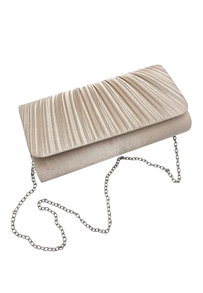 Leslii Clutch Handtasche Elegant in Creme Weiß Blitzangebot
