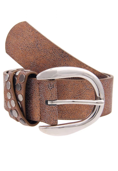 -50% SALE Leslii Damen-Gürtel Single Rivet Polyurethan Breite 3,8cm 500510614 Letzte 2 Tage